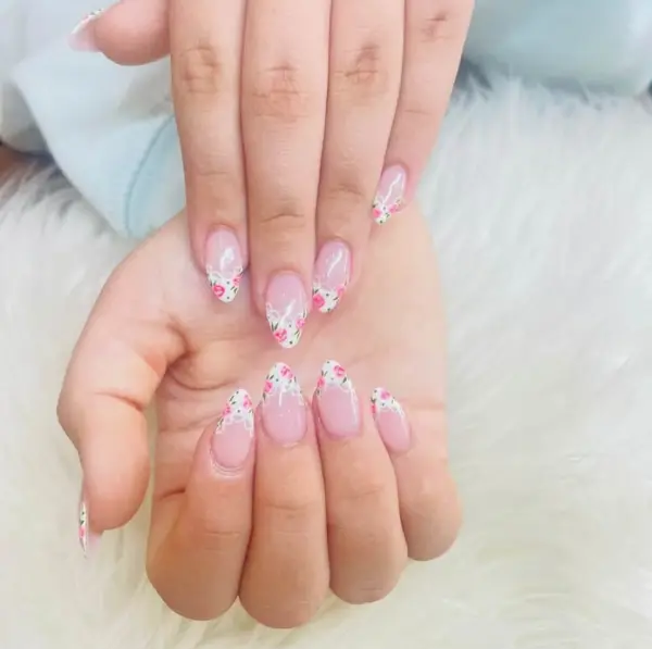 Rose Tipped Nails