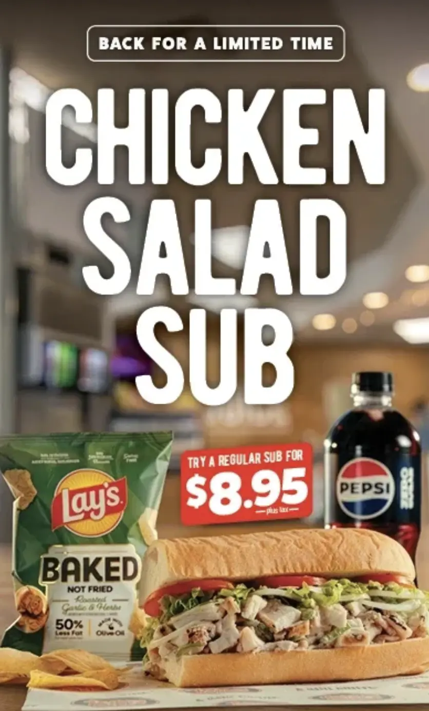 Chicken Salad Sub is Back for the Summer!